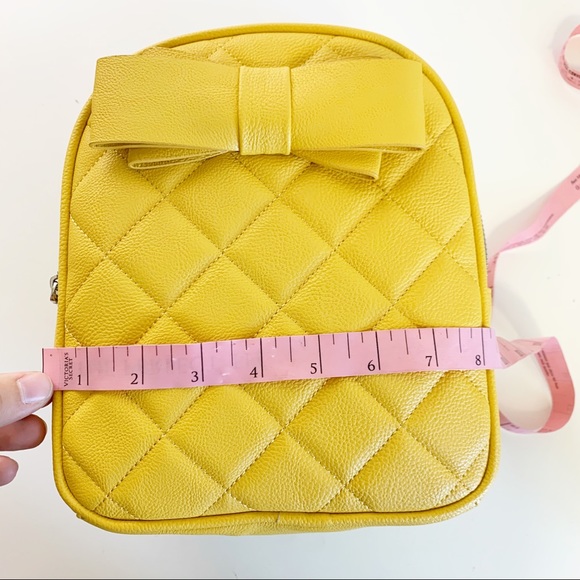 Betsey Johnson Bags Betsey Johnson Yellow Quilted Backpack With Bow